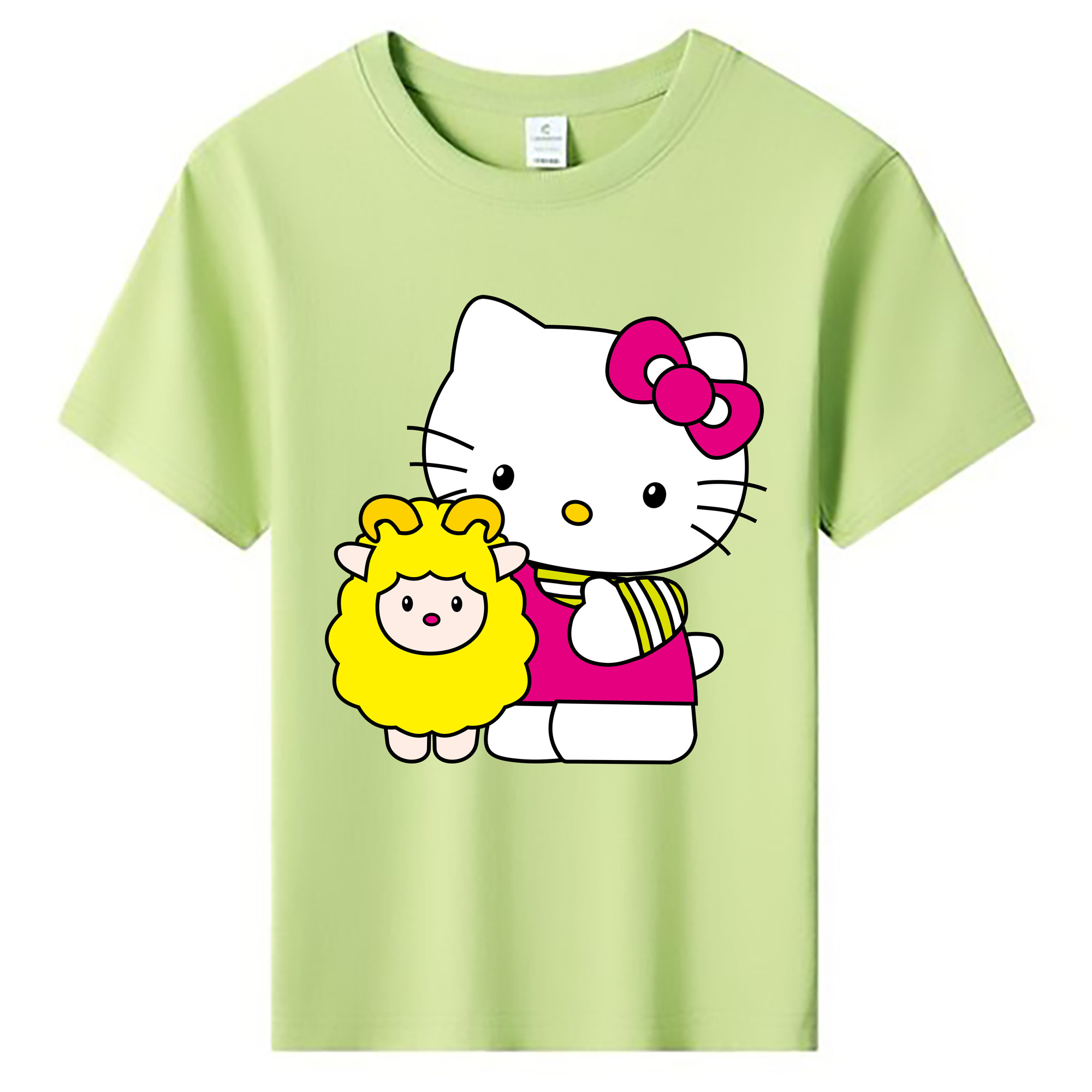 （画像用） Hello Kitty ハローキティ 綿100％キッズTシャツ（フロントプリント）